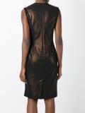 lace detailing metallic dress