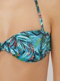printed bandeau bikini top