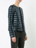 collarless padded jacket