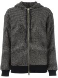 metallic hooded cardigan 