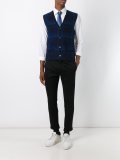 plaid cardigan vest