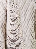 frayed textured knit jumper