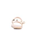 'Clio' metallic leather sandals
