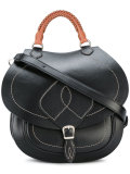 braided top handle saddle bag