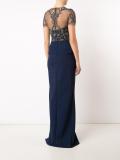 embroidered ruffle detail dress