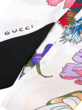 Flora print neck bow