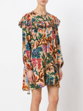 plants print longsleeved dress