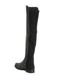 elasticated knee-length boots