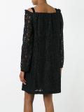 cut out shoulder lace dress