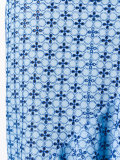 patterned fitted frill dress