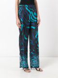 printed wide leg trousers 