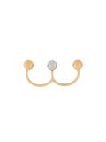 pearl style two finger rings