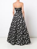 leaf embroidered gown