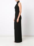 high slit halterneck dress