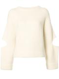 cut out fuzzy sweater