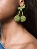 crochet cherry earring
