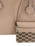 checked trim tote bag