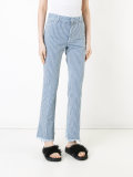 striped cropped jeans
