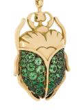 'Scarab' tsavorite and diamond earring