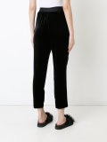 velvet cropped trousers