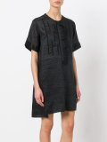 tonal embroidered short dress