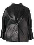 peplum sleeve buttoned jacket 
