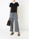 wide-leg cropped trousers