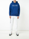 'work' print hoodie