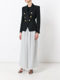 gathered waistband palazzo trousers