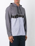 panelled hooded shirt