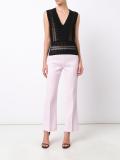 lace insert knitted top