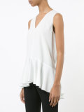 v-neck flared top