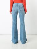 side stripe flared jeans