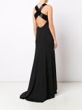 cross back straps gown 