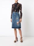 floral print sheer shirt