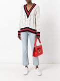 contrast-trim sweatshirt