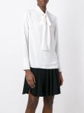 tied neck longsleeved blouse
