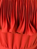 off-the-shoulder pleated dress