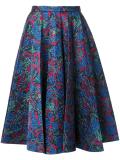 jacquard pleated skirt