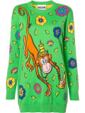 monkey print jumper dress