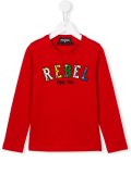 ‘rebel’镶嵌印花套头衫