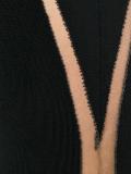 sheer panel fitted dress