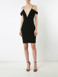 off-shoulders straps fitted dress