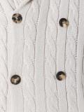 cable knit buttoned cardigan