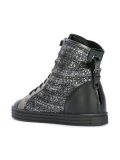 striped hi-top sneakers