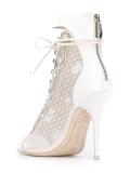 buckled sheer ankle boots