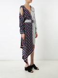 striped asymmetrical dress