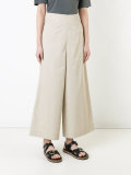 wide-leg cropped trousers