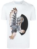 mechanical owl print T-shirt