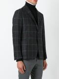 plaid single breasted blazer